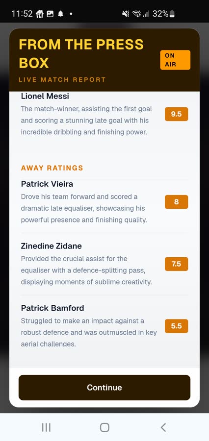 Mezzala Legends on mobile