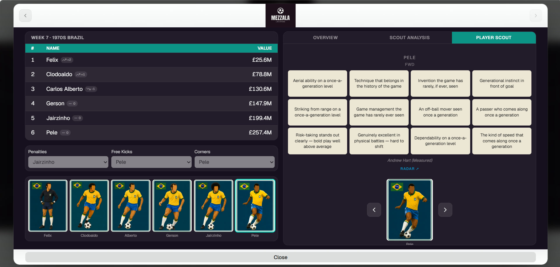 Mezzala Legends — screenshot